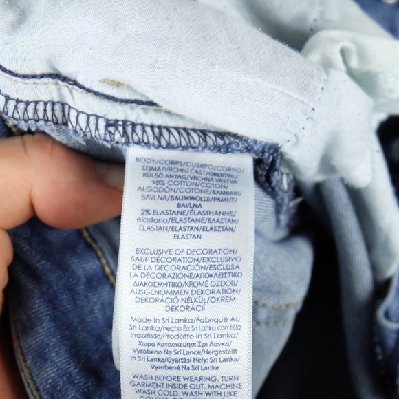 Chaps Jeans Womens 10P Petite Blue Southwestern Argyle Tapered Stretchy Denim - Picture 12 of 12